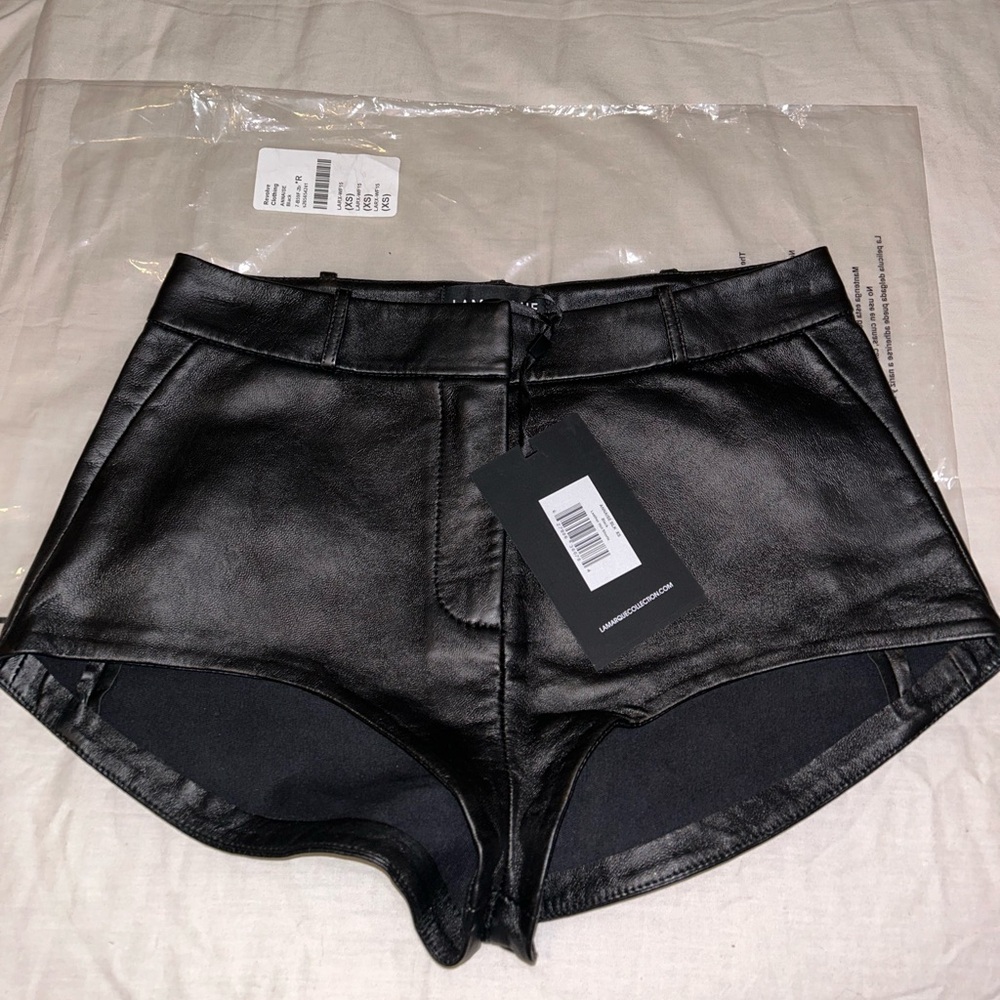 COPY - Lamarque leather shorts